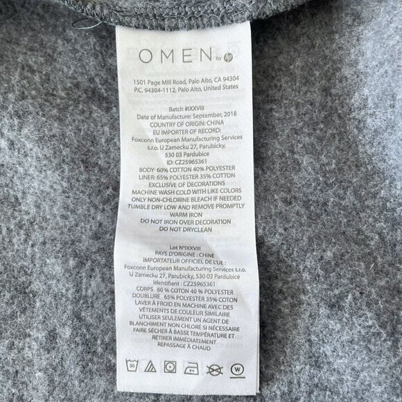 Omen by HP Gaming Apparel 1B Proformance Spec Men's Sz Small Hoodie Sweatshirt - Picture 5 of 8